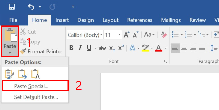 Cách chèn bảng Excel vào Word 