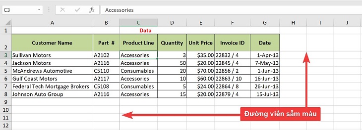 Cách cố định cột, dòng trong Excel