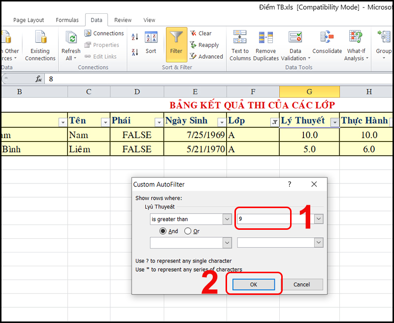 Hướng dẫn cách sắp xếp và lọc dữ liệu trong Excel